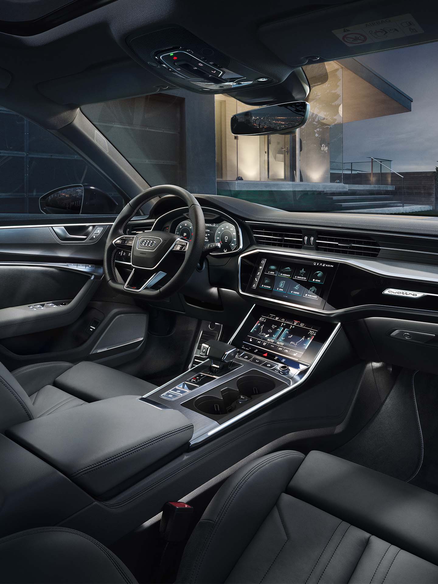 Temalar kokpit görünümünde Audi'yi aydınlatıyor